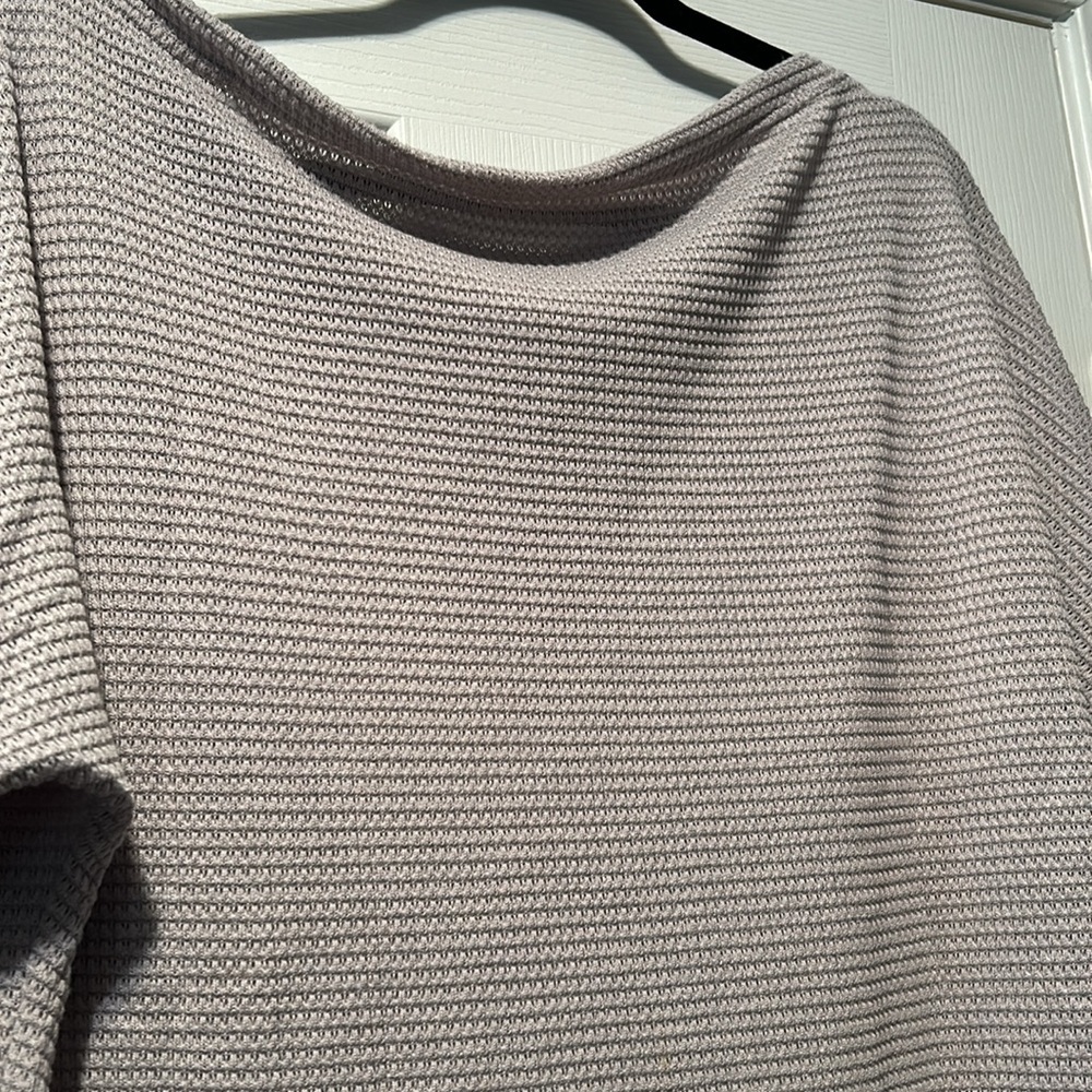 🔥NWOT Batwing Wide Boatneck Off Shoulder Dolman Long Sleeve Medium Knit Top - Picture 12 of 16